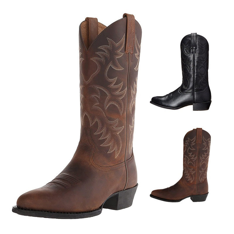 Filipa | Cowboy Boots Mulher Bordado Cano Médio