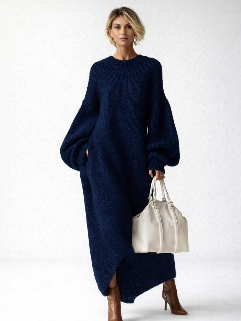 Margot | Women's Chunky Knit Winter Dress Oversized Sweater Dress