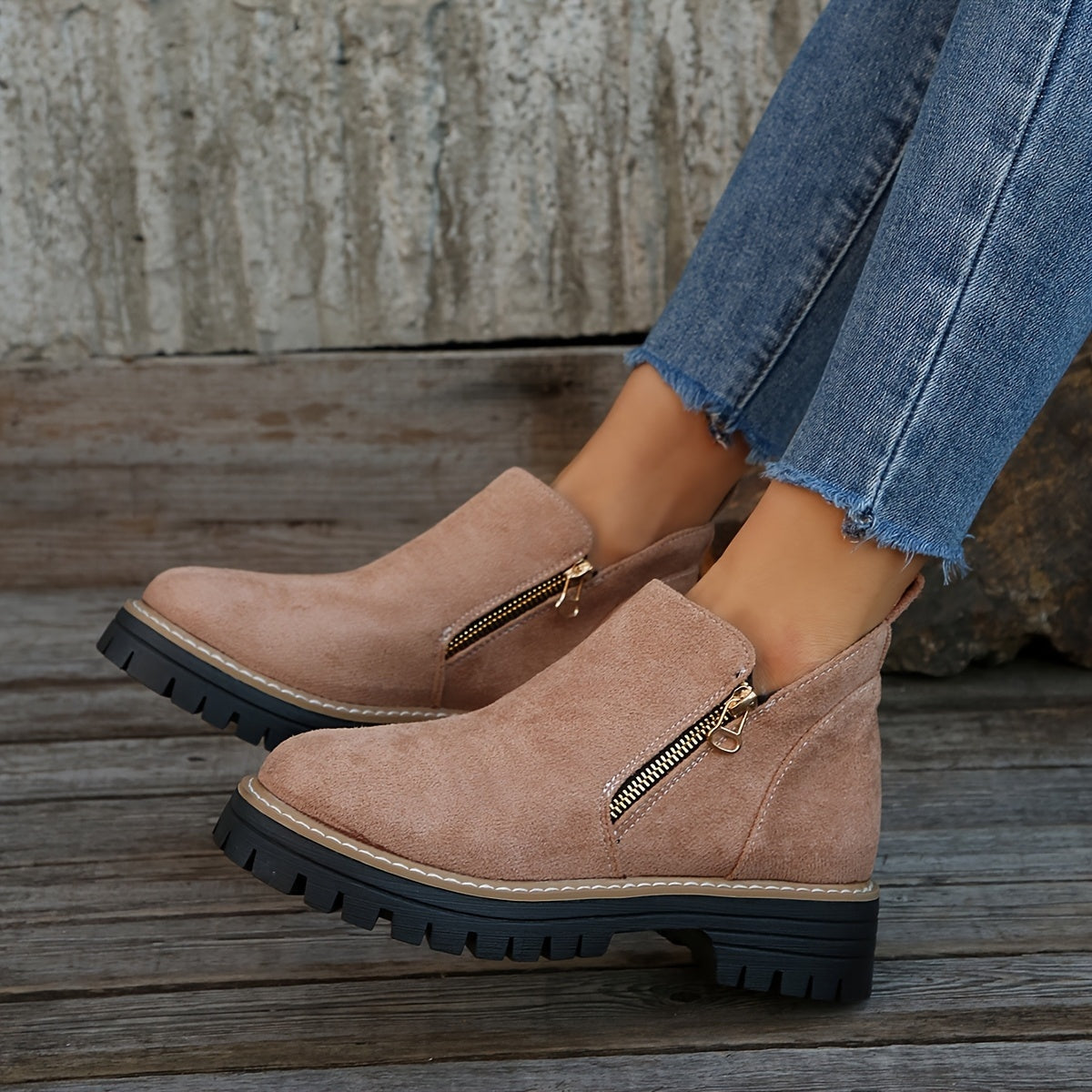 Mónica | Botins Cowboy Estampado Animal Print Mulher Sola Plataforma