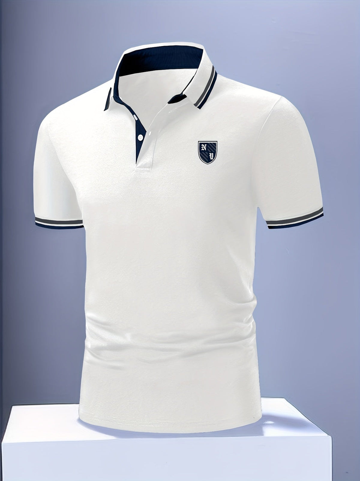 Nuno | Polo de Malha Homem Manga Curta com Emblema