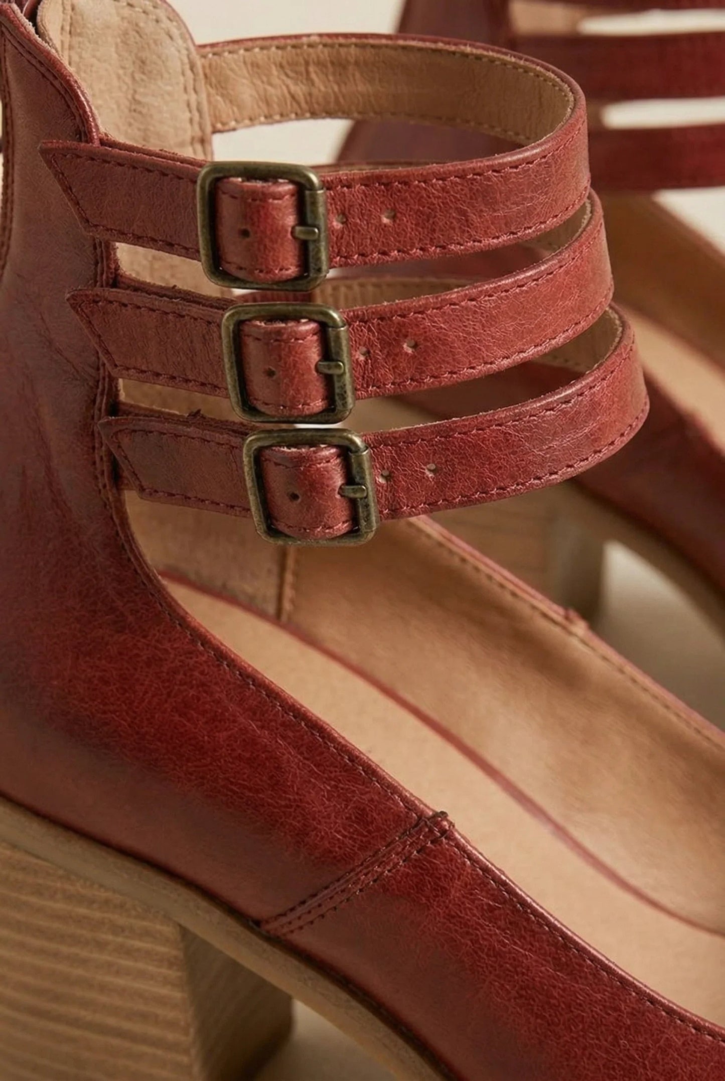 Sofia | Sapatos de Salto Bloco Mulher Correia Tornozelo Fivela