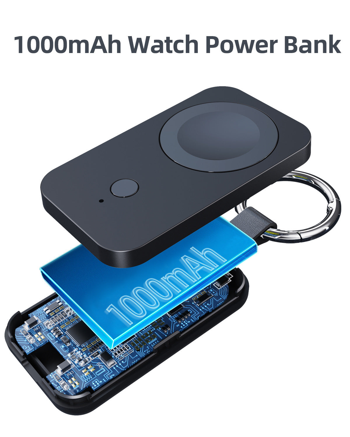Magnetic Watch Wireless Charger Keychain