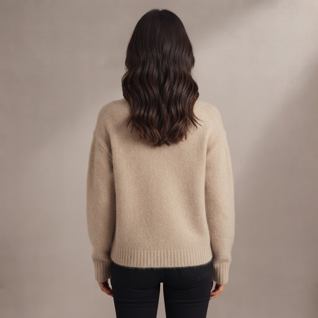 Camisola de Senhora Oversize com Gola Alta