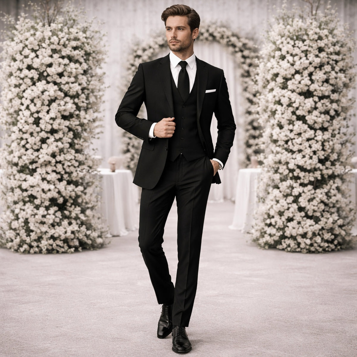 Afonso | Fato Homem 3 Peças Slim Fit Blazer Colete e Calças