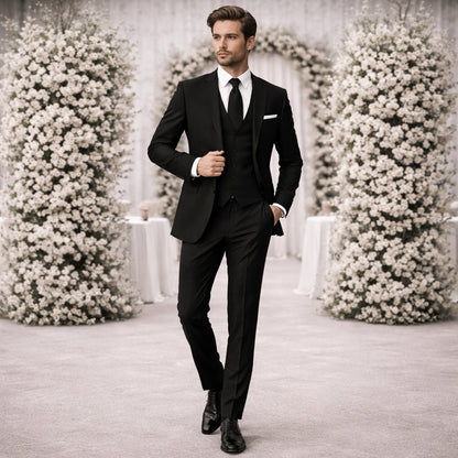Afonso | Fato Homem 3 Peças Slim Fit Blazer Colete e Calças