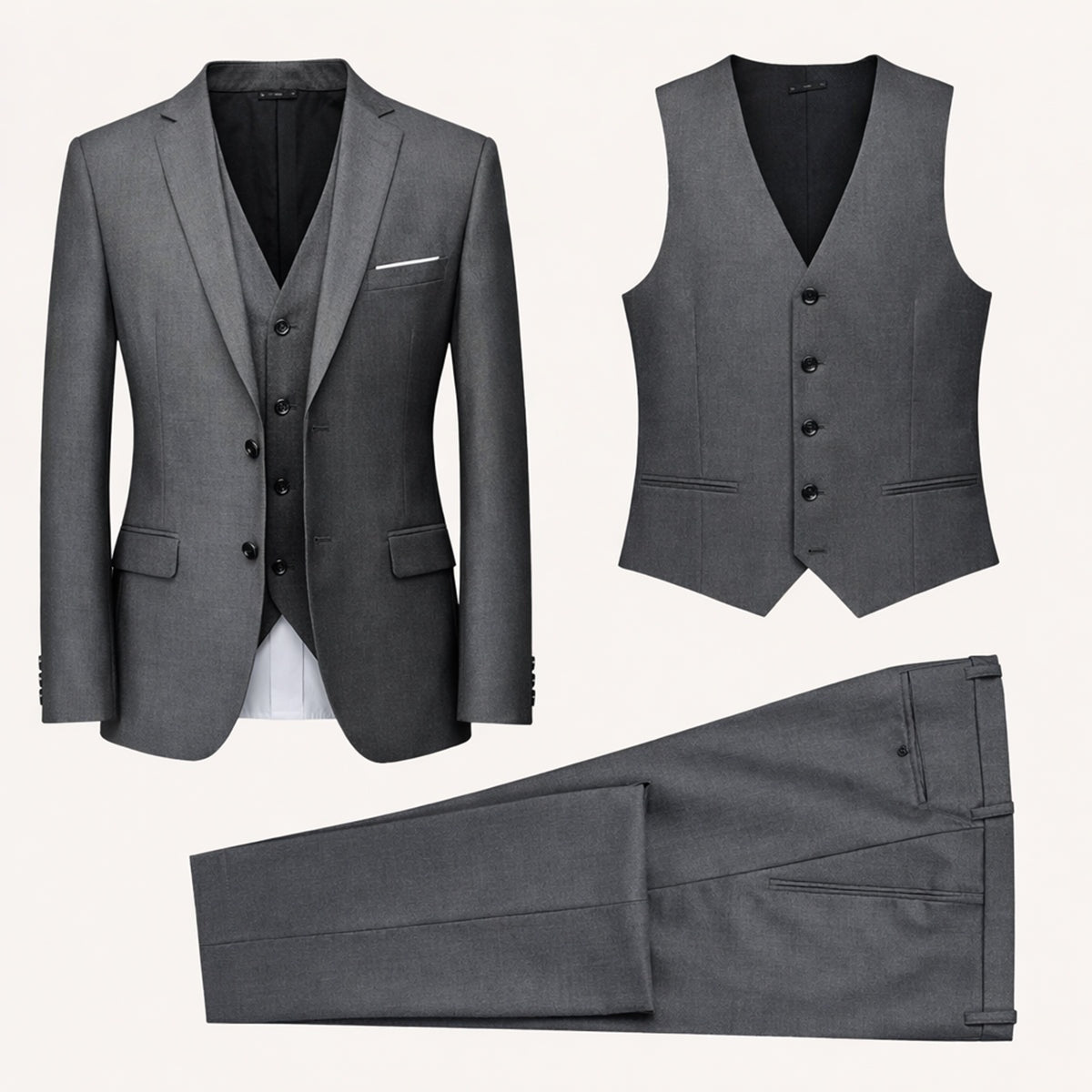 Afonso | Fato Homem 3 Peças Slim Fit Blazer Colete e Calças