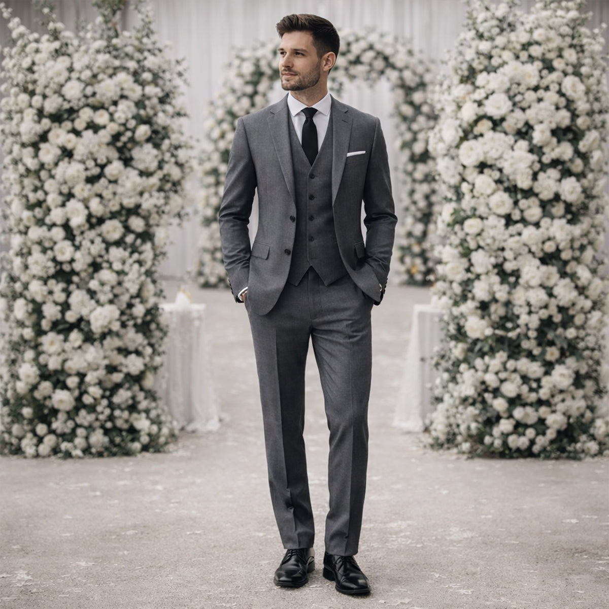 Afonso | Fato Homem 3 Peças Slim Fit Blazer Colete e Calças