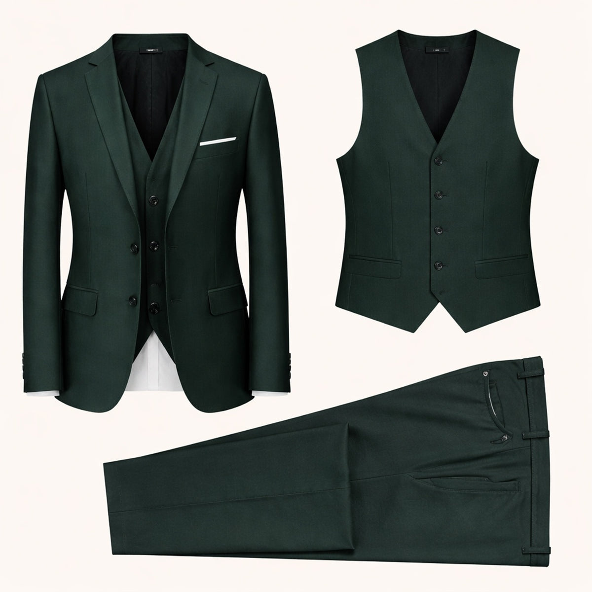 Afonso | Fato Homem 3 Peças Slim Fit Blazer Colete e Calças