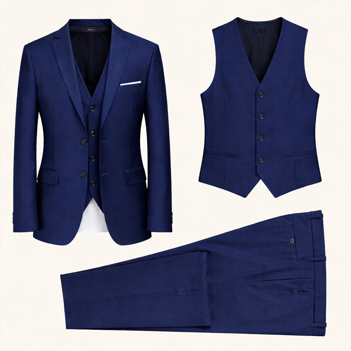 Afonso | Fato Homem 3 Peças Slim Fit Blazer Colete e Calças