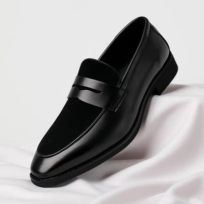 Afonso | Mocassins de Couro e Camurça Homem Penny Loafer