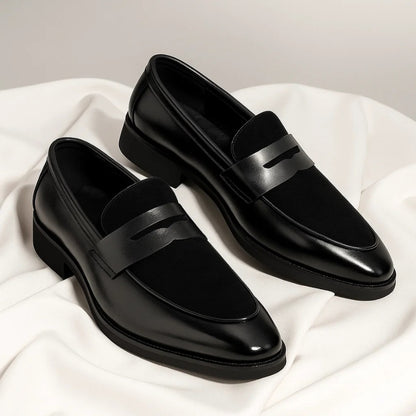 Afonso | Mocassins de Couro e Camurça Homem Penny Loafer