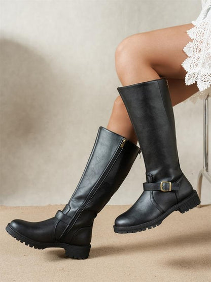 Ana | Botas Cano Alto Mulher Polipele Fivela