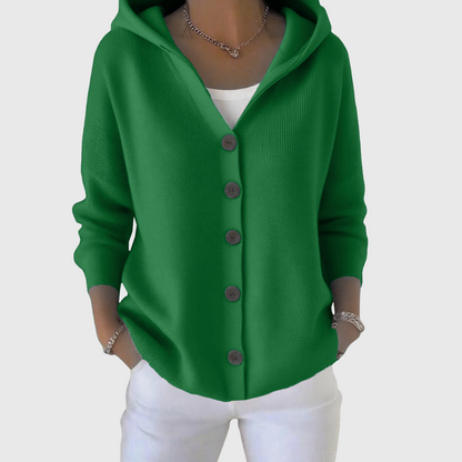 Ana | Cardigan de Malha Mulher com Capuz e Botões