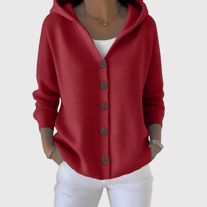 Ana | Cardigan de Malha Mulher com Capuz e Botões