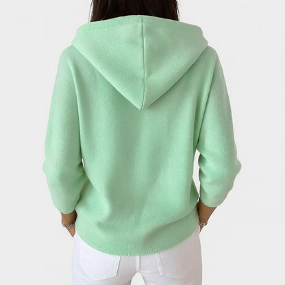 Ana | Cardigan de Malha Mulher com Capuz e Botões