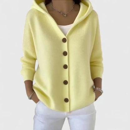 Ana | Cardigan de Malha Mulher com Capuz e Botões