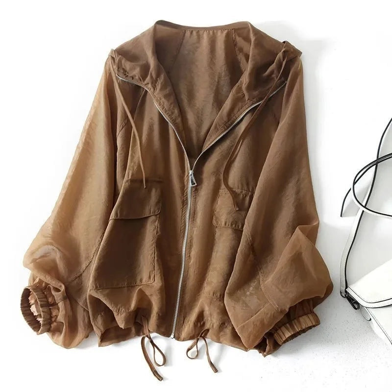 Ana | Hoodie Mulher Corte Solto com Capuz e Fecho de Zíper
