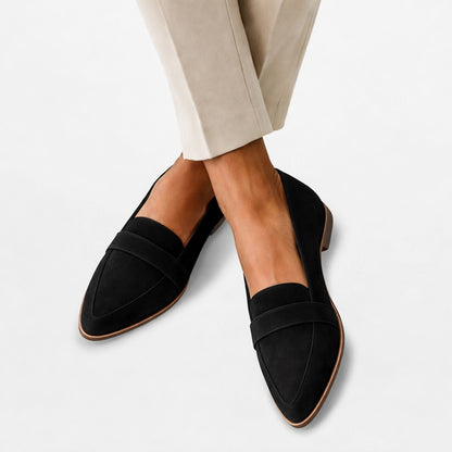 Ana | Mocassins de Camurça Mulher Bico Fino Loafers