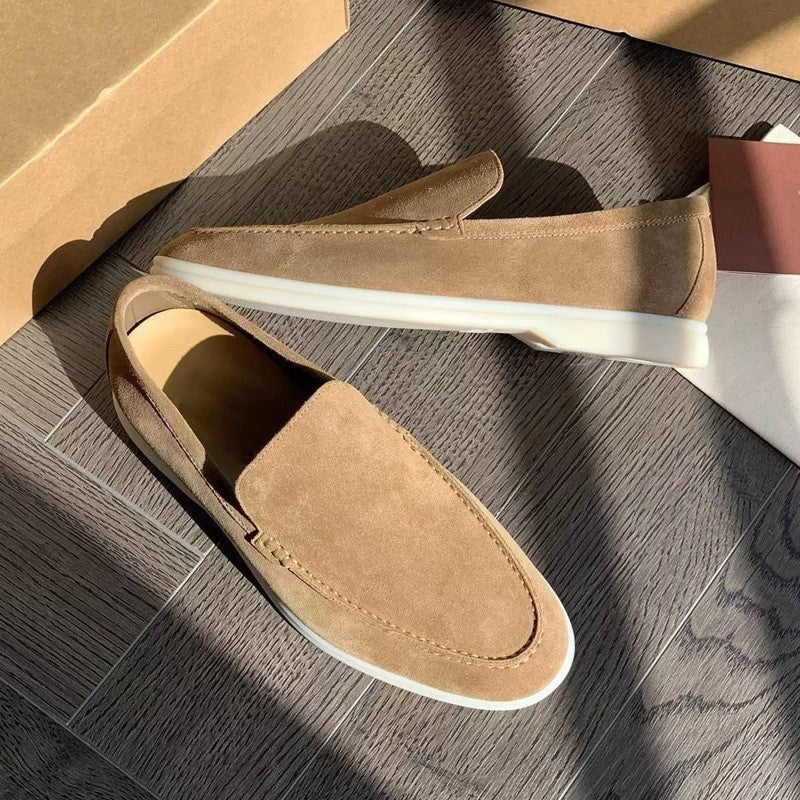 André | Mocassins de Camurça Homem Slip-On Sola Leve