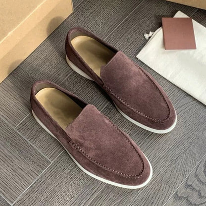 André | Mocassins de Camurça Homem Slip-On Sola Leve