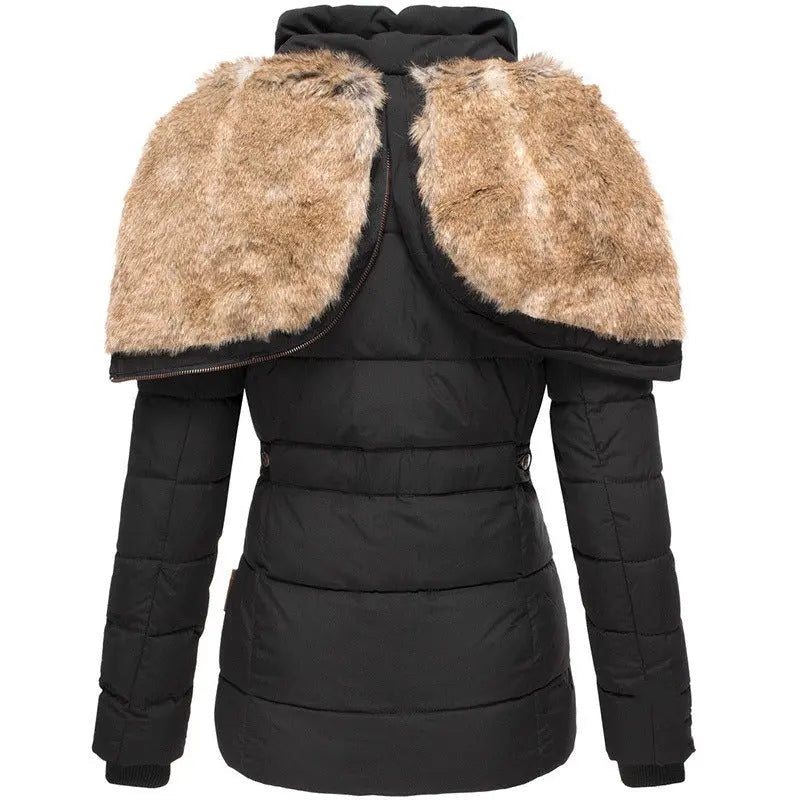 Arabella | Women's Fitted Down Puffer Jacket with Faux Fur Hood
