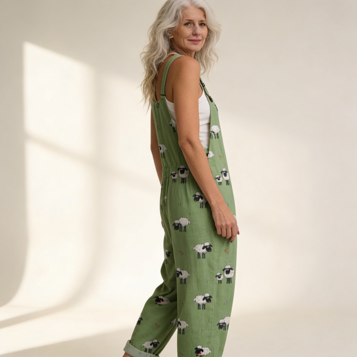 Aurora | Jardineiras Estampadas Riscas Mulher Alças Ajustáveis
