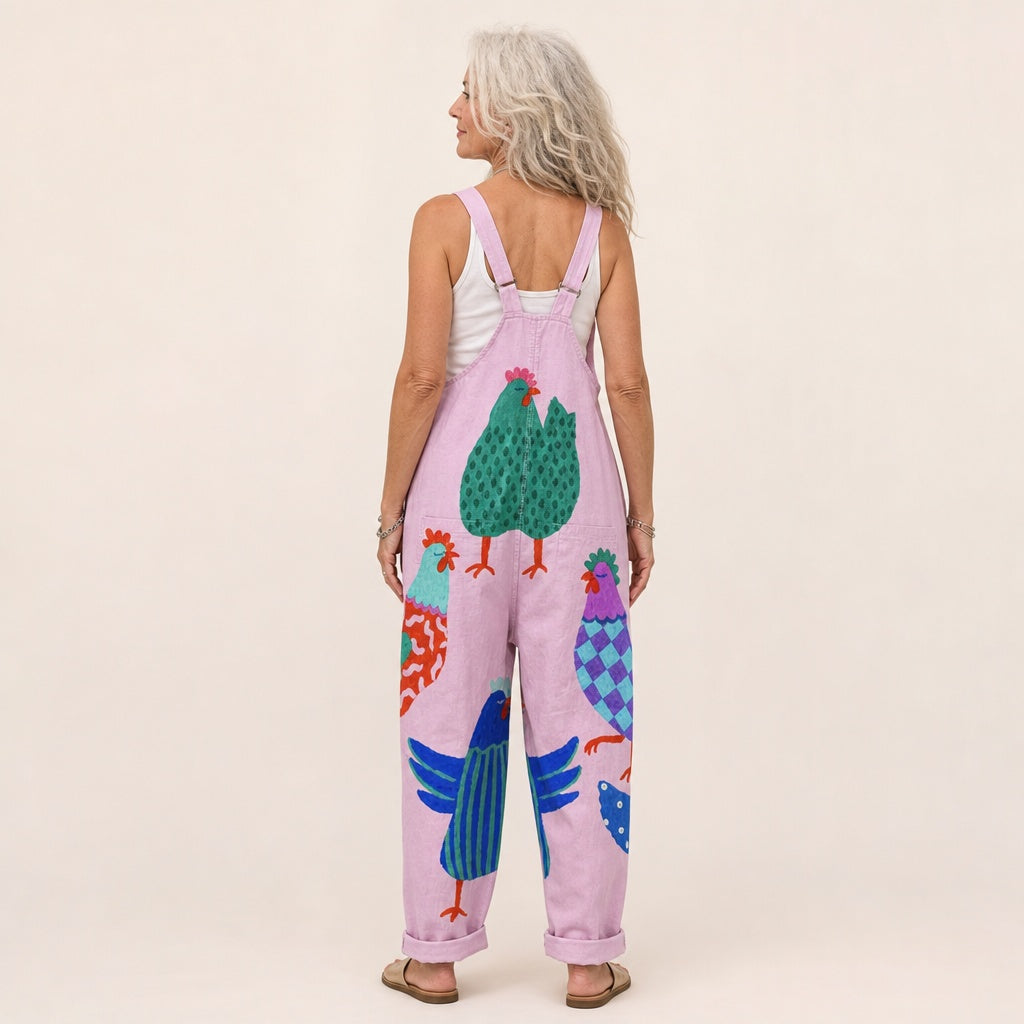 Aurora | Jardineiras Estampadas Riscas Mulher Alças Ajustáveis