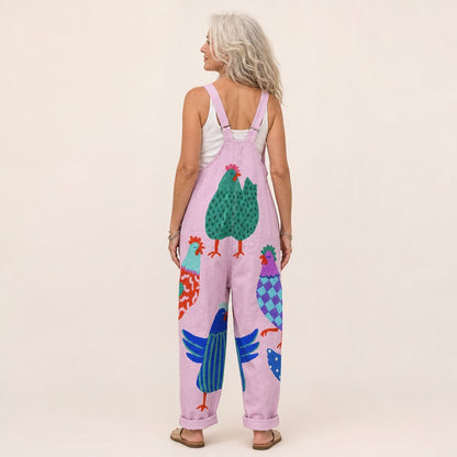 Aurora | Jardineiras Estampadas Riscas Mulher Alças Ajustáveis