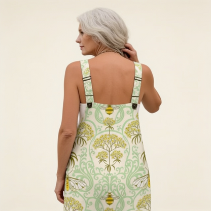 Aurora | Jardineiras Estampadas Riscas Mulher Alças Ajustáveis