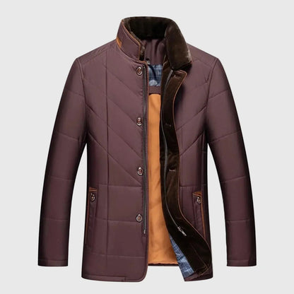 Barnaby | Men's Quilted Puffer Winter Jacket with Fur-Look Collar