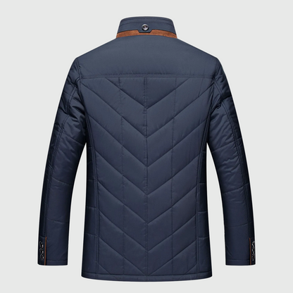 Barnaby | Men's Quilted Puffer Winter Jacket with Fur-Look Collar