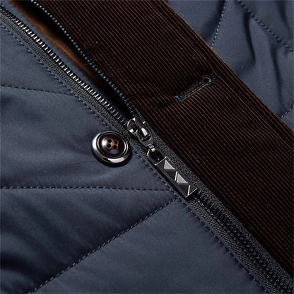 Barnaby | Men's Quilted Puffer Winter Jacket with Fur-Look Collar