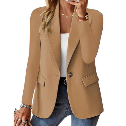 Beatriz | Blazer Mulher Manga Comprida Botão Único Bolsos