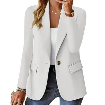 Beatriz | Blazer Mulher Manga Comprida Botão Único Bolsos
