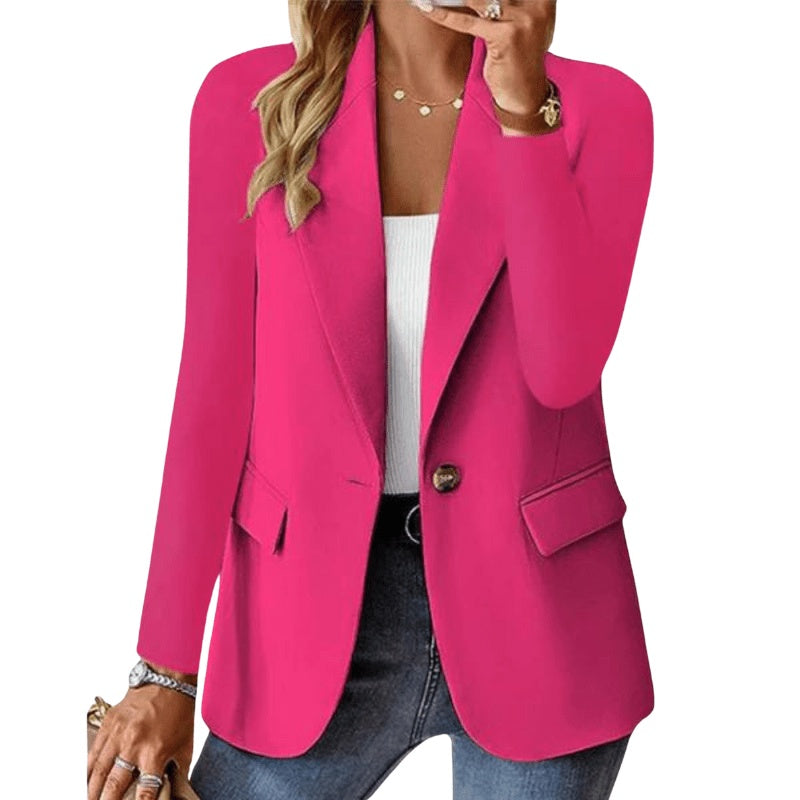Beatriz | Blazer Mulher Manga Comprida Botão Único Bolsos