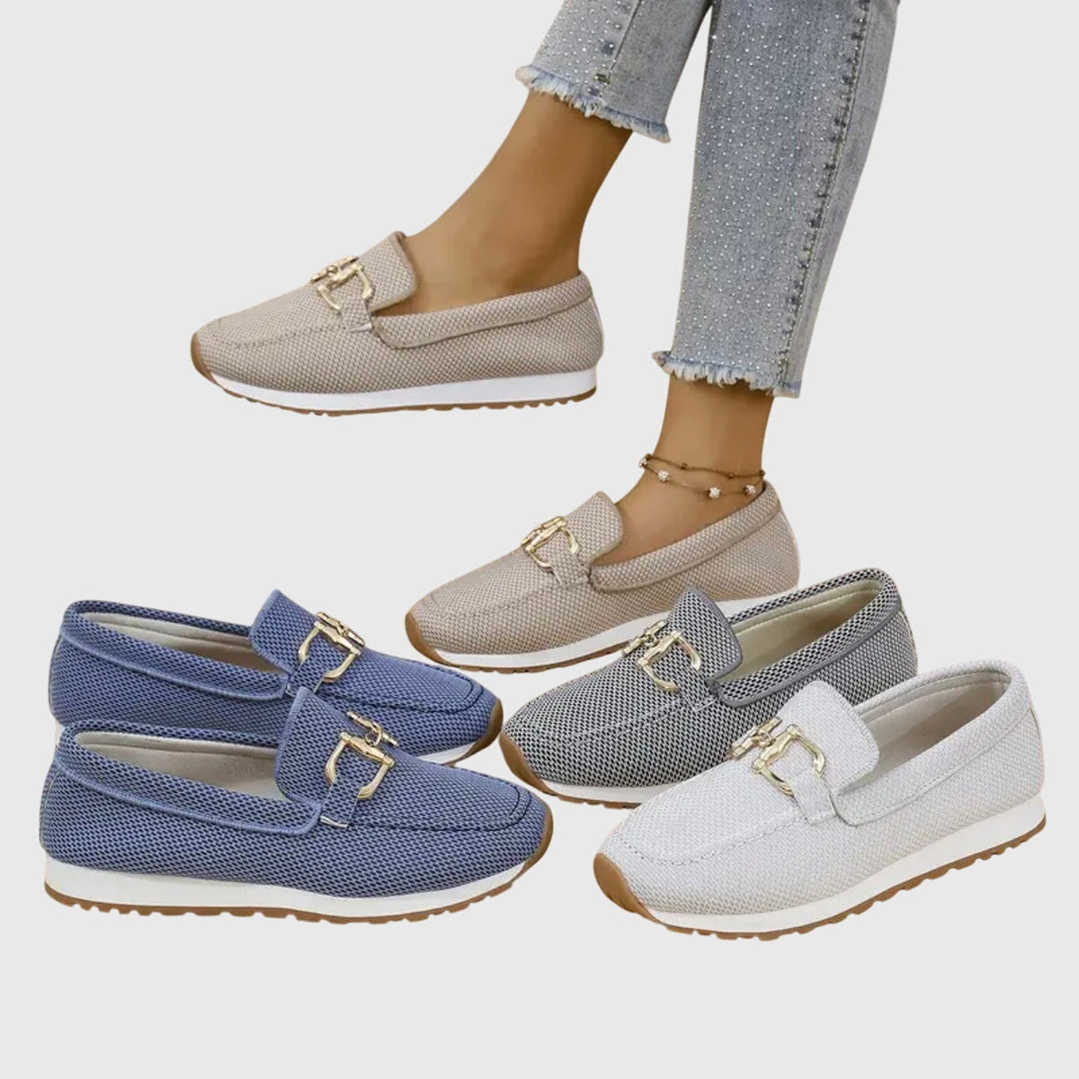 Beatriz | Mocassins Mulher Sola Plataforma Detalhe Metálico