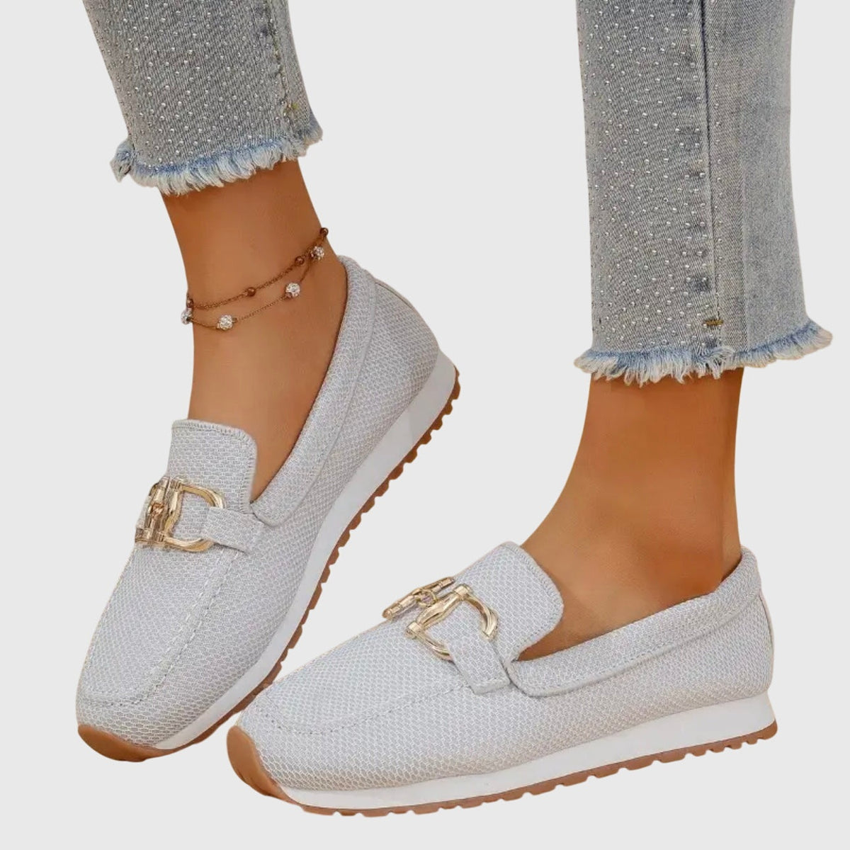 Beatriz | Mocassins Mulher Sola Plataforma Detalhe Metálico