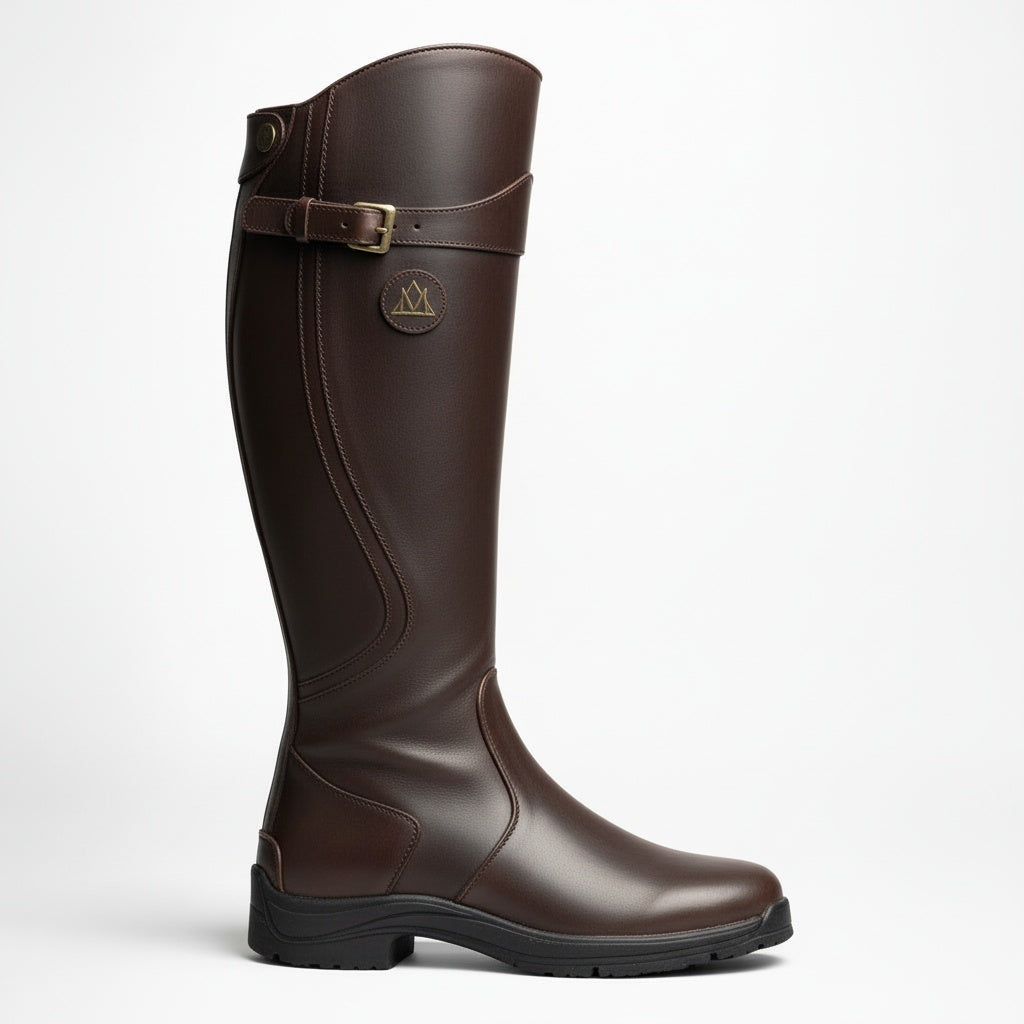 Bruna | Botas Cano Alto Mulher Equestres Couro Fivela