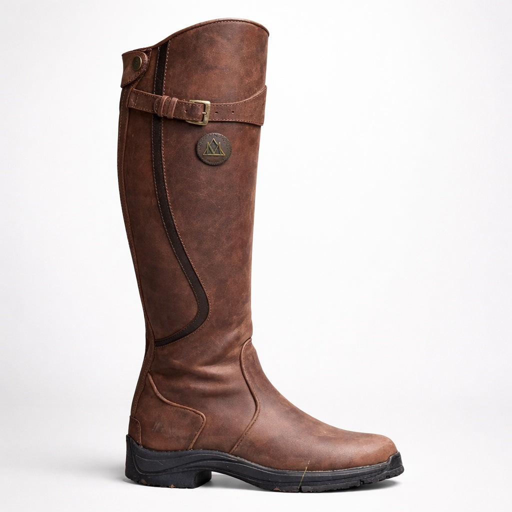 Bruna | Botas Cano Alto Mulher Equestres Couro Fivela