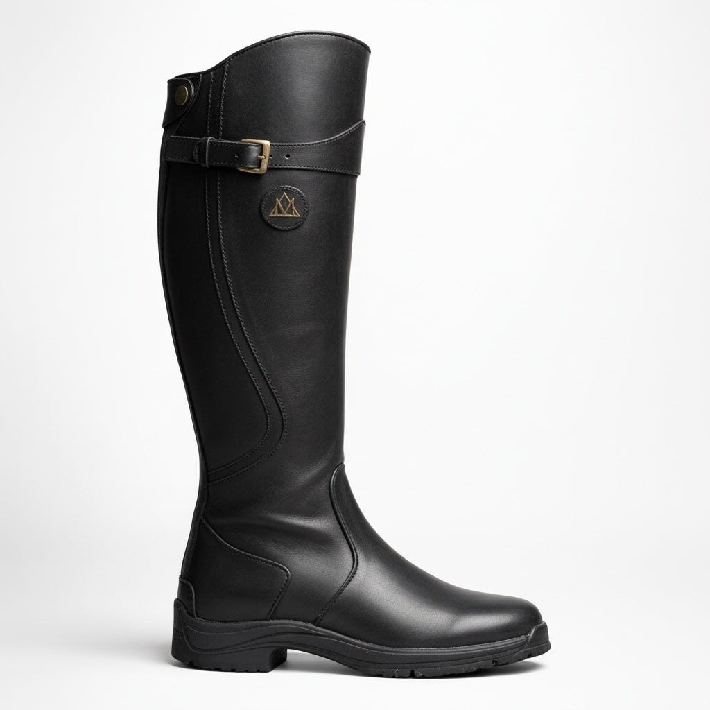 Bruna | Botas Cano Alto Mulher Equestres Couro Fivela