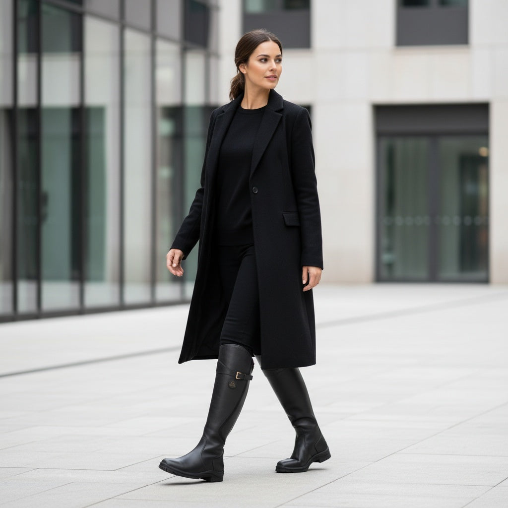 Bruna | Botas Cano Alto Mulher Equestres Couro Fivela