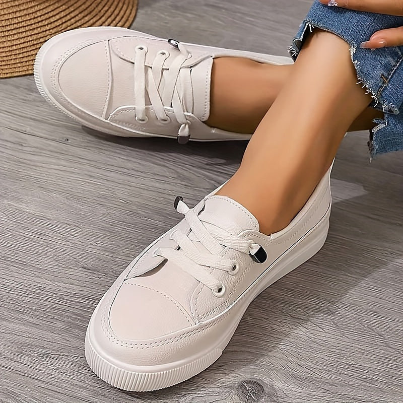 Gemma | Women's Classic Lace Up Sneakers Round Toe