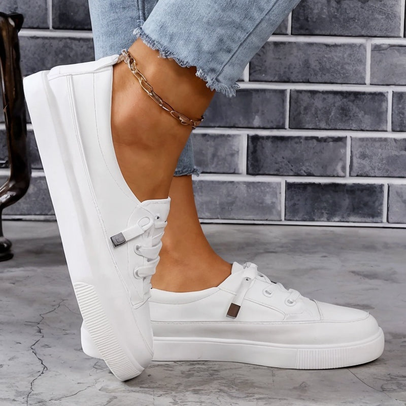 Gemma | Women's Classic Lace Up Sneakers Round Toe