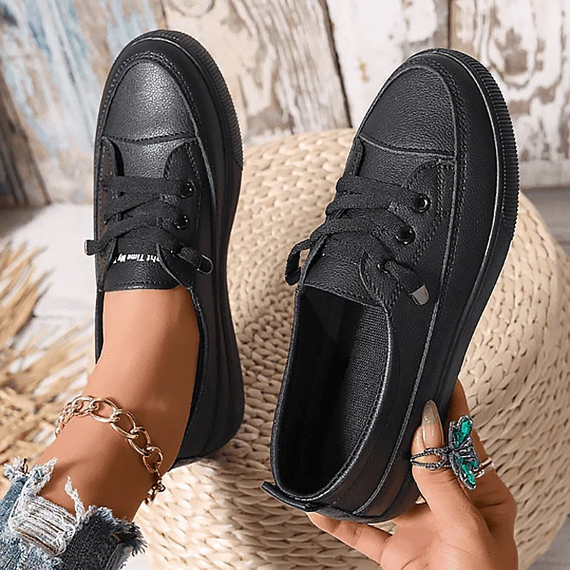 Gemma | Women's Classic Lace Up Sneakers Round Toe