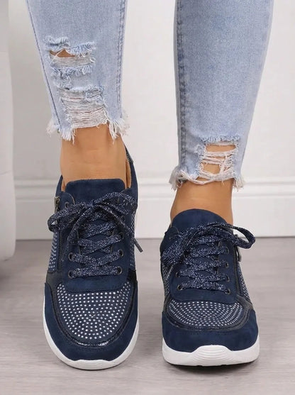 Bruna | Sneakers Mulher com Atacadores e Fecho de Correr