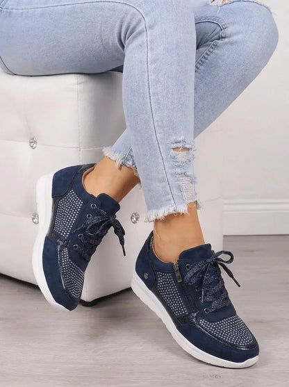 Bruna | Sneakers Mulher com Atacadores e Fecho de Correr