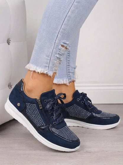 Bruna | Sneakers Mulher com Atacadores e Fecho de Correr