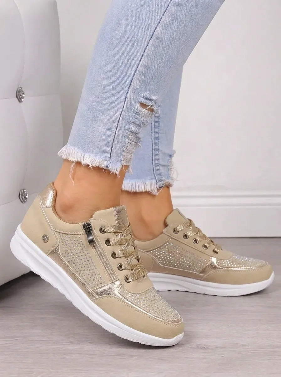 Bruna | Sneakers Mulher com Atacadores e Fecho de Correr