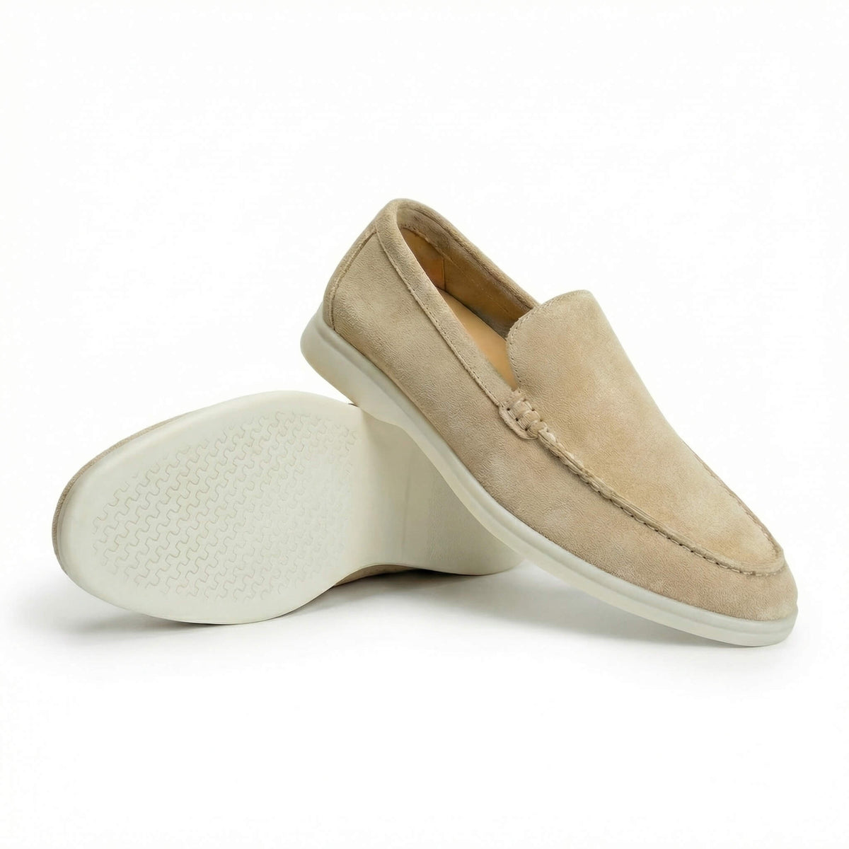 Carlos | Mocassins de Camurça Homem Sola Leve