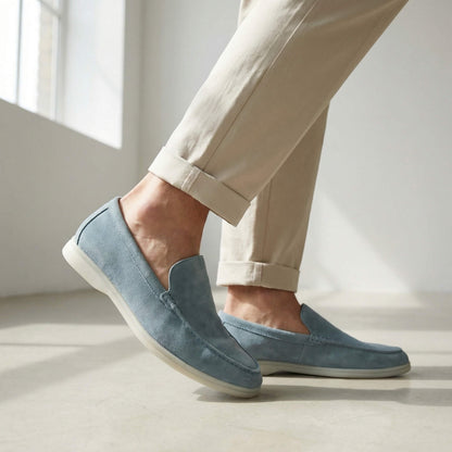 Carlos | Mocassins de Camurça Homem Sola Leve